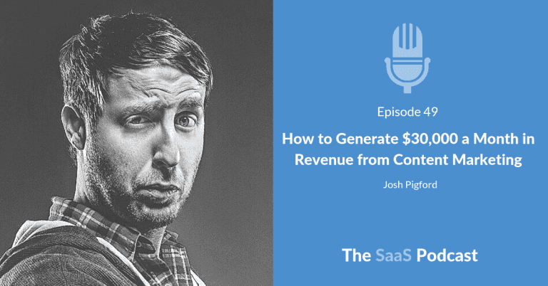 How to Generate $30,000 a Month in Revenue from Content Marketing - Josh Pigford