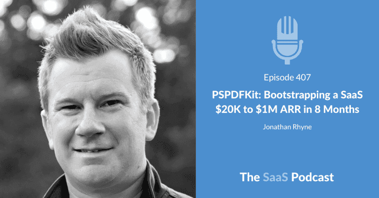 PSPDFKit: Bootstrapping a SaaS $20K to $1M ARR in 8 Months - Jonathan Rhyne