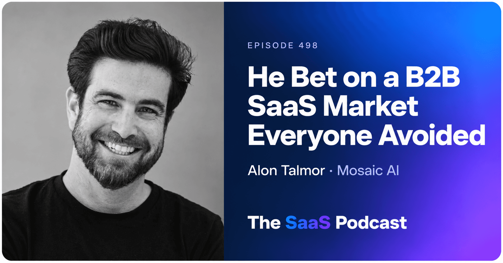 Alon Talmor, founder and CEO of Mosaic AI, who rebuilt his company around technical support for B2B software after ChatGPT commoditized his first product